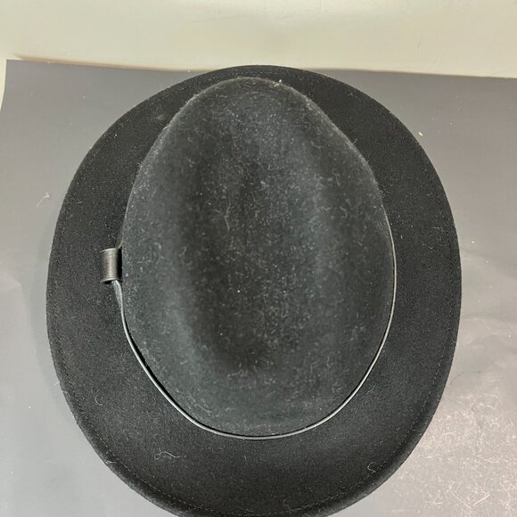 Women\'s Black J.Crew 100% wool Fedora, Size M/L